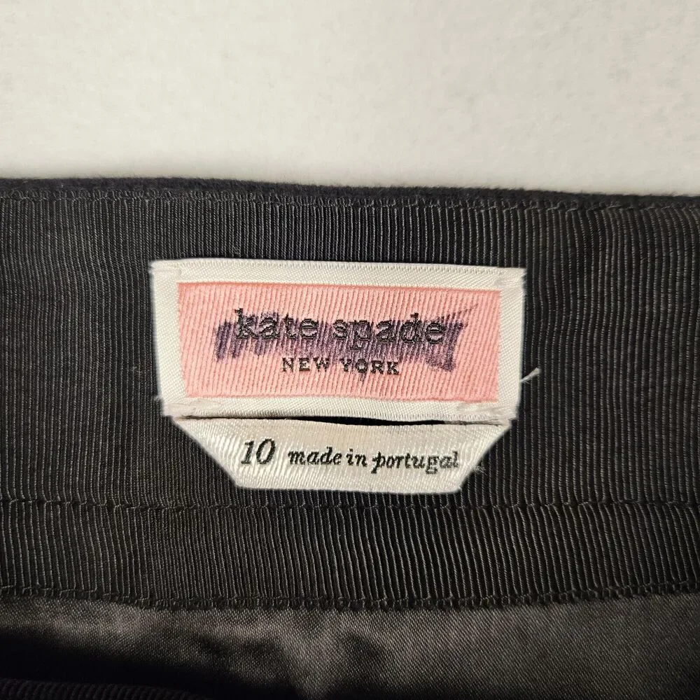 Kate Spade Mainline Colorblock Mini Skirt Size 10 Black A-Line Designer Clueless